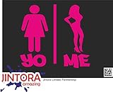 JINTORA ステッカー/カーステッカー - You vs. me - あなた対私に - 108x99 mm - JDM/Die cut - 車/ウィンドウ/ラップトップ/ウィンドウ - ローザ