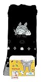 ジブリ となりのトトロ キッズ　トップフリル ハイ ソックス (子供 靴下) つま先 かかと 補強 丈夫 強い 16-18cm ブラック