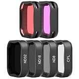 SOONSUN レンズフィルター 6個パック GoPro Hero 7 6 5 ブラック (ND8、ND16、ND32、CPL、ライトレッド、マゼンタフィルター)、ニュートラルデンシティ円形偏光およびダイビングフィルターキット GoPro Hero 5 6 7 ブラックカメラ用