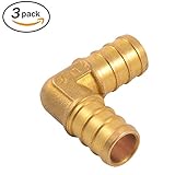 Firecore 1 / 2インチ真鍮90度エルボ3点Pex