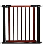 階段のドアのための木製の安全ゲート遊び場フェンス遊び場屋内犬のフェンスペット遊び場隔離された手すりパンチング不要 (色 : Cherry red)
