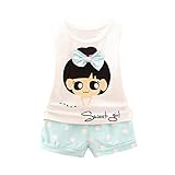 Lucaso 子供服 女の子 ショートパンツ 二点セット スイカプリント リボン付き ドットプリント カートン ノースリーブ ベスト ゆったり きれいめ おしゃれ 可愛い カジュアル シンプル 普段着