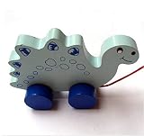 1 Pcs Drag The Toy Car Dinosaurs Shape,Can Be Drag Help Your Baby Crawling Toddler,Classic Colorful 