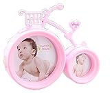 Ziweiba ベビーフレーム 自転車型フォトフレーム 写真立て (Bピンク)