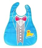 ベビービブ防水食品キャッチャーディープポケットソフトアジャスタブルNeckbanボウ