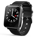 【14日0時スタート】スマートウォッチ 活動量計 歩数計 スマートブレスレット 1.3インチ 長座注意 着信通知/SMS/Line/Twit