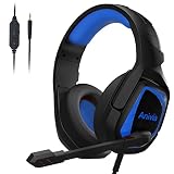 ゲーミングヘッドセット PS4 ヘッドホン Anivia ゲームヘッドセット 50MMドライバー ヘッドホン 軽量 ノイズ低減 ヘッドフォン マイク付き 有線3.5MM 在宅勤務/オフィス PC/PS4/Switch/スマホ MH602