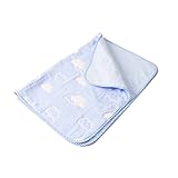 ソフト防水マットレスパッドシートプロテクターベビー用品 50*70cm 、ブルー雲