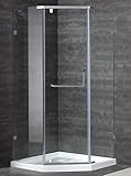 Aston sen973-tr-ss-38 – 10 38 " x 38 " x 77 – 1 / 2 " neo-angle semi-framelessシャワーENC SEN973-TR-SS-3
