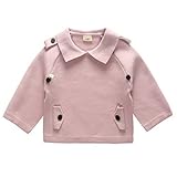 coodebear Littleベビー女の子ニットウェア特別な襟カシミアセーターコート カラー: ピンク