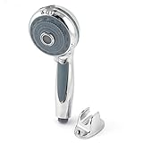 uxcell シャワーヘッドスプレー　シャワーヘッド　プラスチック製のホルダーブラケット　ハンドヘルド　ラウンド　シルバートーン