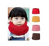 ユニセックスベビー子供幼児用男の子女の子ソフト厚いニットスカーフウォーマー冬ニットスカーフネックスカーフラップスカーフ S