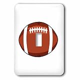 Janna Salak Designsスポーツ – 印刷のA Football – 照明スイッチカバー – シングルトグルスイッチ( LSP _ 223356 _ 1 )