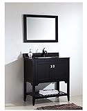 Dawn RAM310123-06 Solidwood and Plywood Frame Mirror Matt Black Finish [並行輸入品]