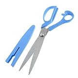 uxcell グリップ　ステンレス鋼　刃　ははん　はさみ　スカイブルー
