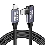 USB Type C ケーブル L字型 2M 240W/5A PD3.1急速充電 USB3.2 Gen2 20Gbps双方向高速転送 4K映像出力 高耐久ナイロン MacBook、IdeaPad、Surface、Galaxy、Pixel、AQUOS等タイプc機種対応