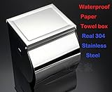Dagly（TM）灰皿なし304ステンレス鋼の浴室のトイレットペーパーホルダー防水紙箱入りトイレタオルホルダーバスルームアクセサリー