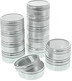 SE - Storage Container Set - Aluminum, Glass Top Lid, Round, 12Pc - 87512DB-P [並行輸入品]