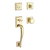 Baldwin SCNAPXROUTSR003 Reserve Single Cylinder Handleset Napa x Round with Traditional Square Rose 
