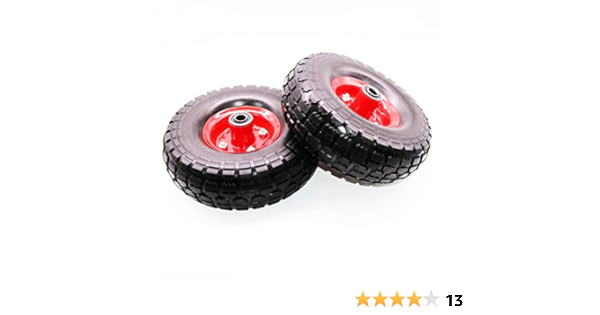 Amazon 2枚タイヤ スペアタイヤ手押し車ホイール4 10 3 50 4 固体ゴム手押し車ソリッドゴムタイヤ用スペアタイヤパンクポリウレタンフォーム Diy 工具 ガーデン