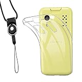 Kyocera キッズケータイ KY-41C用スマホカバー 京セラ キッズケータイ KY-41C適用クリアケースカバー Kyocera Digno KY-41Cソフトケース 両用ストラップ付き 擦り傷防止 耐衝撃 薄型 軽量 Digno キッズケータイ KY-41C対応TPUソフト保護ケース 両用タッチペン付き ストラップホール付き