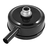 SODIAL(R)1/2 "PTスレッド エアーコンプレッサー エアインレットフィルター サイレンサー ブラック