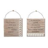 Parents Mini Signs - Set of Two - 4.5 X 4.5 Inches by Grasslands Road