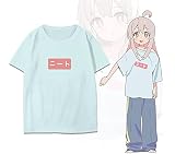 YLCH お兄ちゃんはおしまい！ 緒山まひろ 衣装 tシャツ 半袖 夏服 肩を出す 薄い生地 柔らかい 上着 日常服 シンプル風 綿シャツ 人気 漫画 アニメ 誕生日 プレゼント (XXXL)