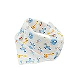 4本ベビーネッカチーフ/赤ちゃんのための唾液タオル、調節可能なピュアコットン