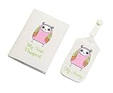 Lillian Rose Luggage Tag and Passport, Pink/Owl, 6.75" x 5.75" by Lillian Rose [並行輸入品]