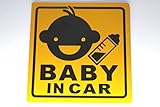 【Cat fight】自動車用 夜間 反射 baby in car ベビー イン カ― 赤ちゃんが乗ってます マグネット ステッカー (J)