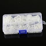 白いプラスチックの丸い平らなワッシャーガスケットシールリング350 m 2／m 3 pcs . 5 m 4 m 5 m 6 m 8