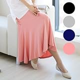 マタニティウェアマタニティロングスカート SOB5138 FREE(フリー) BLACK(ブラック)