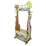 Fantasy Fields - Dinosaur Kingdom Thematic Wooden Dress Up Storage Station with Set of 4 Hangers | I