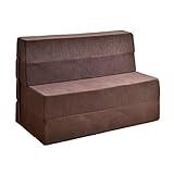 タンスのゲン 極厚20cm ソファーマットレス 高反発 竹炭消臭 190N シングル 4WAYマットレス 【パイル】ブラウン 13810113 BR