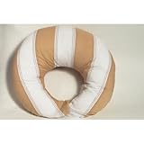 Metro Khaki/White/Chocolate Nursing Pillow by Bacati