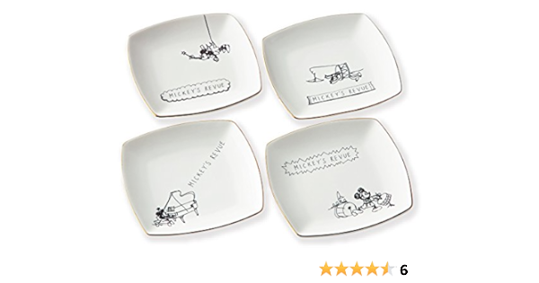 Amazon Co Jp ハンドドローイング プレート4pセット D Mf01 ホーム キッチン