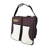 PAWACA多目的ポータブル赤ちゃん変更マット、3 in 1ポータブル折りたたみ式旅行bassinet|travel Crib、おむつbag| Playpen &ストレージ ブラウン 70257796