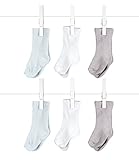 リトルジラフ ベビーソックス 6点セット シルキーソリッド(ブルー/ホワイト/シルバー) lg0047-12 【正規代理店輸入】