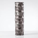 Torre & Tagus Linus Brushed円柱花瓶Large グレー 902444B