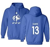 TCAMPフランス2018 National Soccer # 13 N 'golo Kante世界選手権メンズフード付きスウェットシャツ Adult Medium