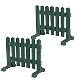 木製ピケットフェンス幅90cm-グリーン-2個（受注製作）