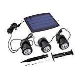 ガーデンライト　ICOCO　ソーラーライト スポットライト LEDイルミネーション　　充電式　屋外照明 夜間自動点灯庭の装飾、池やスイミングプールなどに適用 (RGB) 庭園灯 自動点灯消灯 (白)