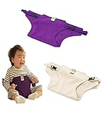 外食時に役立つ キャリアフリー チェアベルト ベビー キッズ 食事 ベルト 2色 セット 選べるカラー (ベージュ&パープル)