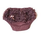 Ema Jane – Ruffled Woven Baby Diaper Bloomerカバー( 1に18か月) カラー: ブラウン