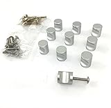 【Angelicate】取っ手 シルバー 家具 収納 木箱 キャビネット つまみ ツマミ DIY 工具 10個 セット 選べるサイズ (小サイズ（直径16㎜×20㎜）)