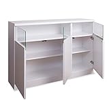 リビングキャビネット 幅120cm 扉タイプ ホワイト NO-0003