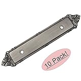 Cosmas 9466 asアンティークシルバーキャビネットハードウェアハンドルPullバックプレート/バックプレート – 3 "インチ( 76 mm )穴中心 – 10パック