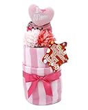 ラヴィ LaVie オムツケーキ ミニおむつケーキ マムハート×ラブリーボーダー