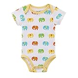 大象　男女兼用　綿生地　かわいい　ベビー服　おしゃれ　赤ちゃん服　女の子　４サイズ　新生児　子供服　男の子　0-12月 (3M, 白色)